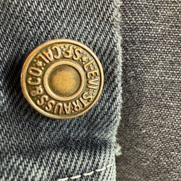 1970s Vintage Black Levi Jacket - Naturally Distressed - XS - Picture 4 of 16